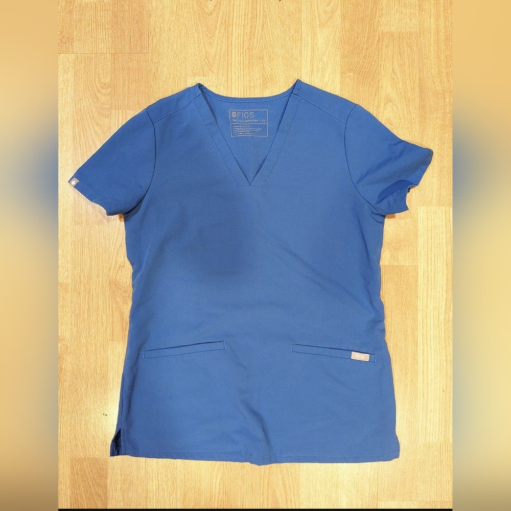 Figs scrub top, royal blue, XS